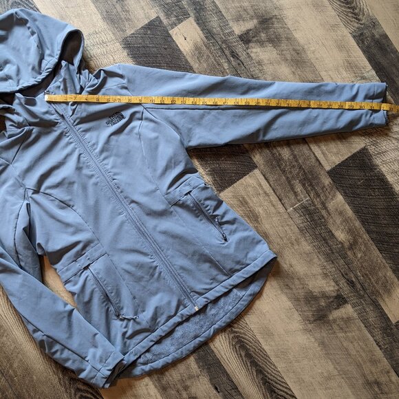 The North Face Shelbe Raschel Hoodie Jacket Gray Windproof Soft Shell - Picture 7 of 8